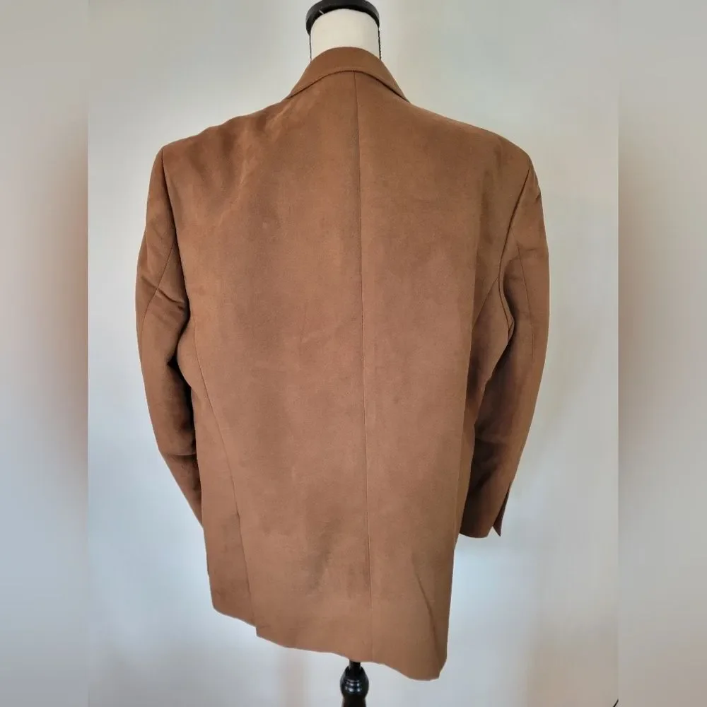 Ricardo Hand Tailored Made Italia Mens button down lined blazer size 44R